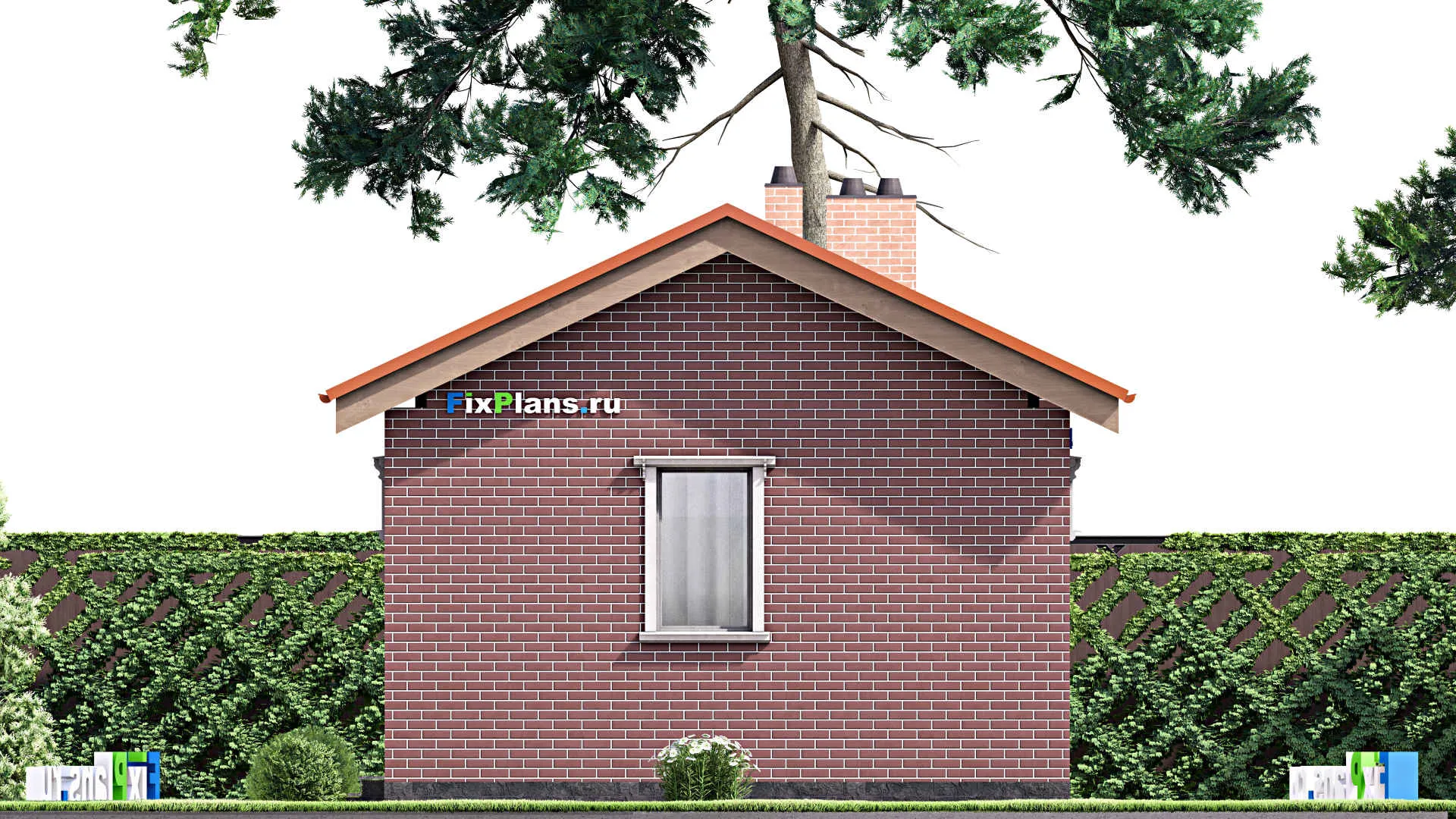 F-14948 - Проект бани 7 на 8, площадью 40 м² с санузлом