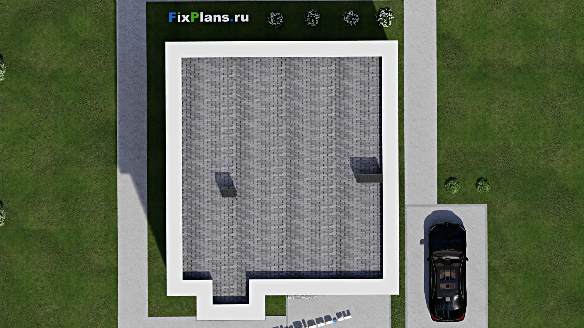 F-10547 - Проект двухэтажного дома 11 на 14, площадью 200 м² с баней и 4 спальнями