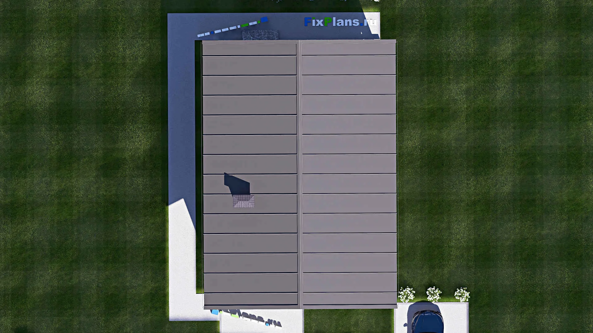 F-19052 - Проект двухэтажного дома 10 на 15, площадью 200 м² с террасой, балконом и 5 спальнями