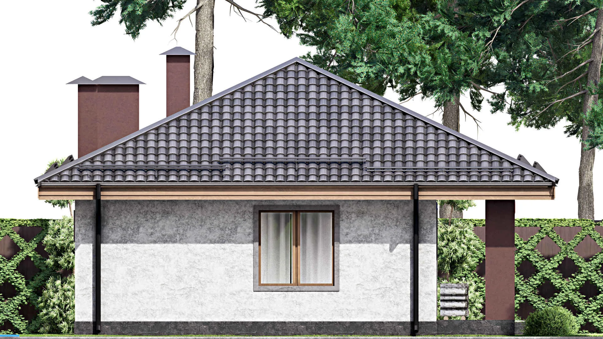 F-13922 - Проект бани 9 на 15, площадью 110 м² с терассой и санузлом