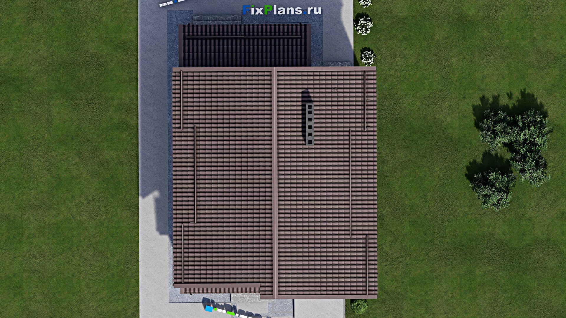 F-2393 - Планы дома с мансардой 10 на 11, площадью 160 м² с террасой, гаражом на 1 машину и 4 спальнями