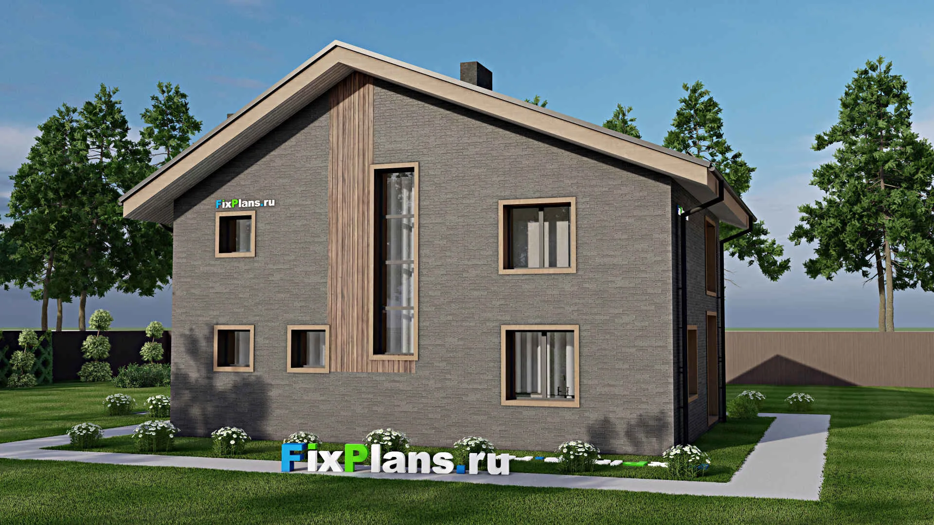 F-5363 - Проект дома с мансардой 9 на 12, площадью 130 м² с 2 спальнями