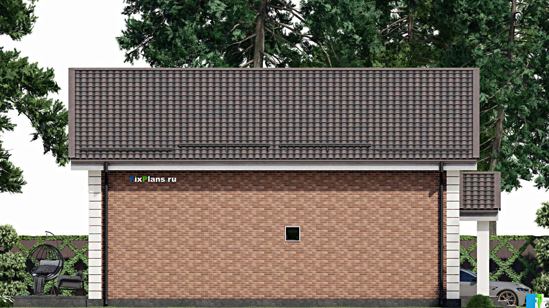 F-4724 - Планы дома с мансардой 12 на 13, площадью 240 м² с террасой и 4 спальнями