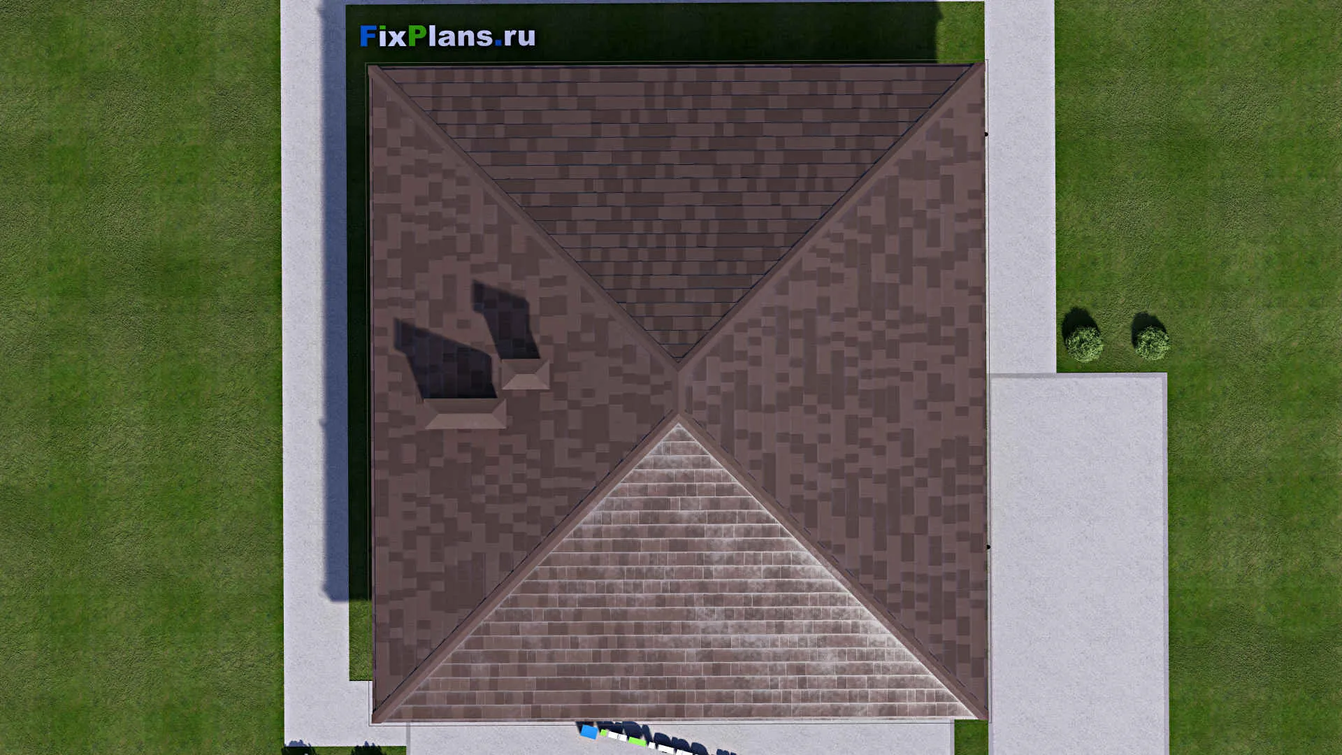 F-14129 - Проект одноэтажного дома 13 на 14, площадью 140 м² с террасой и 3 спальнями