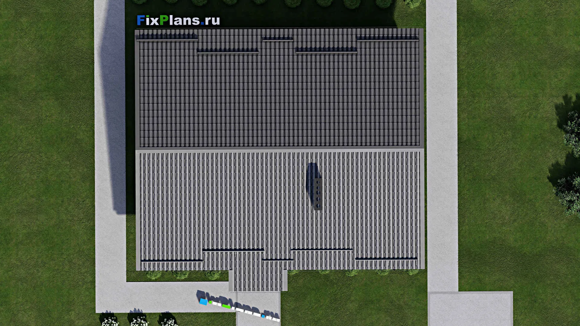 F-1547 - Проект одноэтажного дома 10 на 13, площадью 90 м² с 3 спальнями