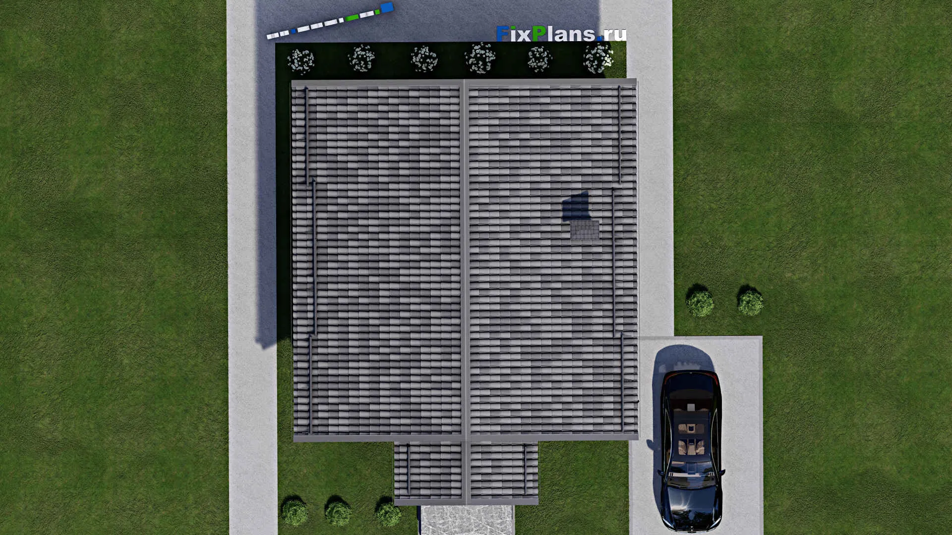 F-10403 - Проект одноэтажного дома 10 на 14, площадью 80 м² с 3 спальнями