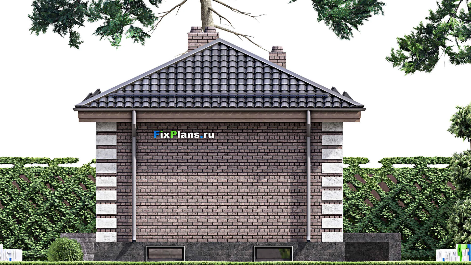 F-14552 - Проект бани 9 на 10, площадью 90 м² с терассой и санузлом