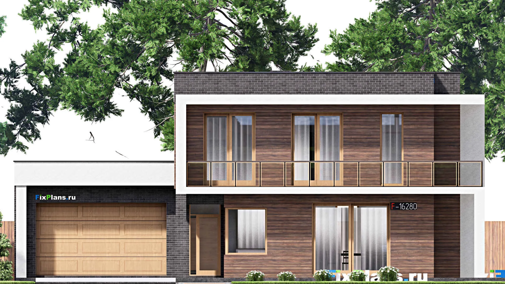 F-16280 - Проект двухэтажного дома 12 на 21, площадью 290 м² с 3 спальнями